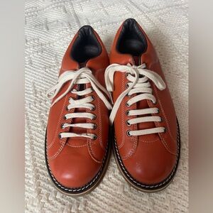 Hyde Kingpin leather orangish men’s bowler shoes size 8 in good used condition